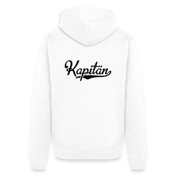 Kapitän - Unisex Premium Bio Zip Hoodie - Weiß - Hinten - Thijin (182cm)