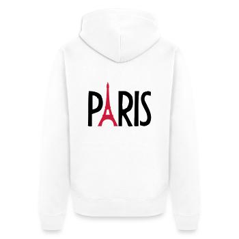 Eiffel Tower France Paris Logo - Unisex Premium Bio Zip Hoodie - Weiß - Hinten - Thijin (182cm)