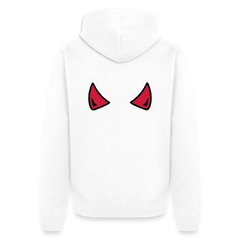 Devil - Unisex Premium Organic Zip Hoodie - white - Back - Thijin (182cm)