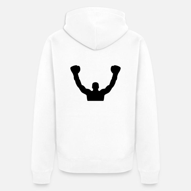Boxe - Veste à capuche bio Premium Unisexe - blanc