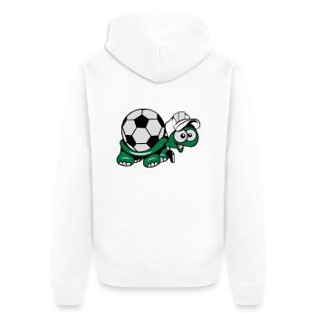 arbitre de football de tortue - Veste à capuche bio Premium Unisexe - blanc - Dos - Thijin (182cm)