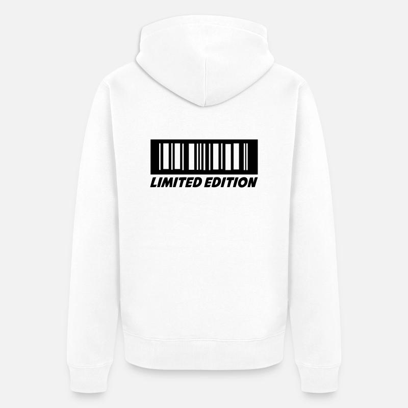 barcode_02 - Veste à capuche bio Premium Unisexe - blanc