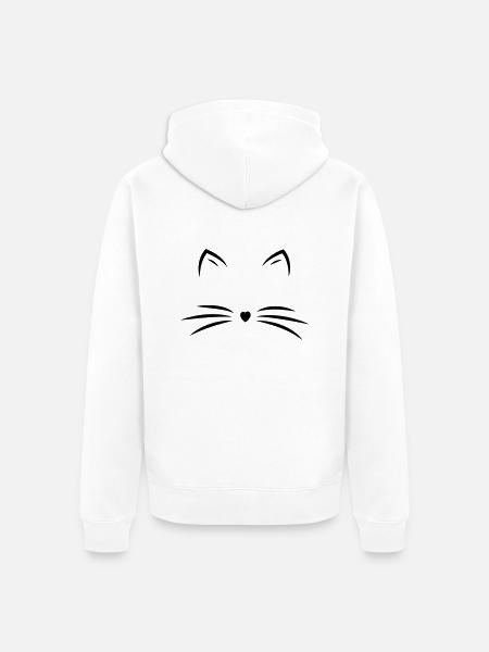 Katzen Mama - Cats T-Shirt - Unisex Premium Bio Zip Hoodie - Weiß