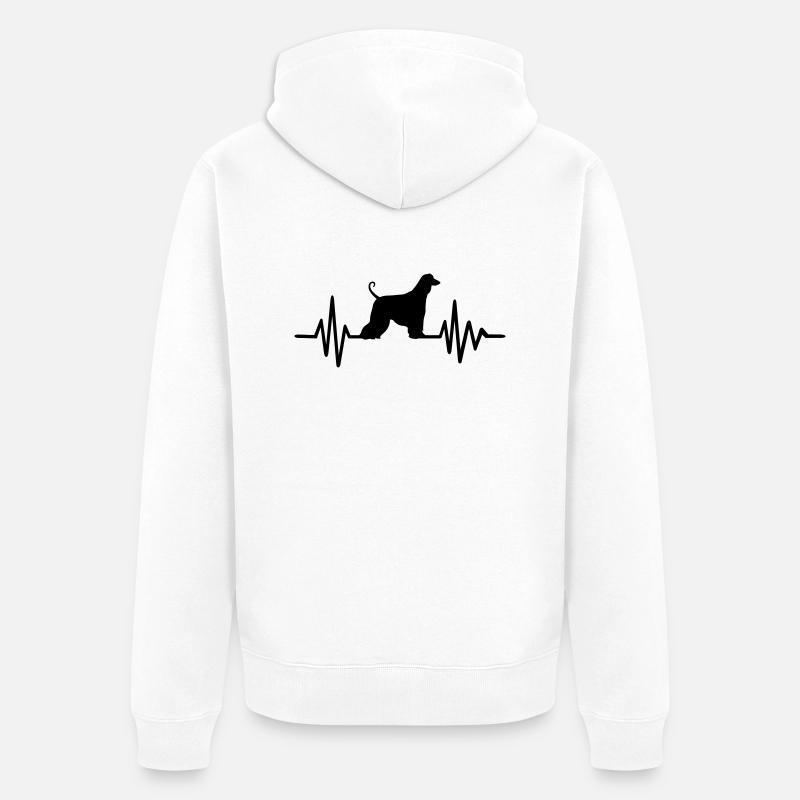 Afghan Hound - Veste à capuche bio Premium Unisexe - blanc