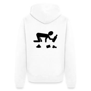 party - Unisex Premium Organic Zip Hoodie - white - Back - Thijin (182cm)