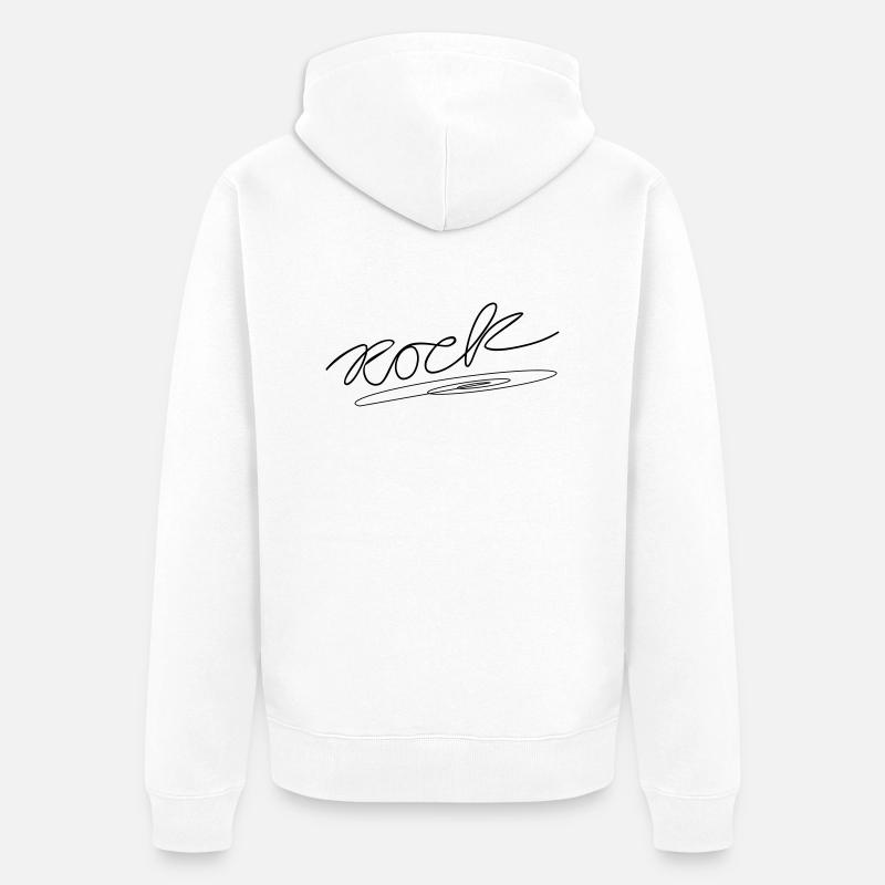 rock - Veste à capuche bio Premium Unisexe - blanc