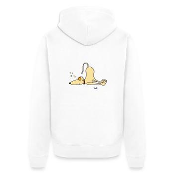 Greyhound - just sleeping - Unisex Premium Organic Zip Hoodie - white - Back - Thijin (182cm)
