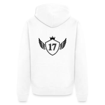 Coat of arms 17 - Unisex Premium Organic Zip Hoodie - white - Back - Thijin (182cm)