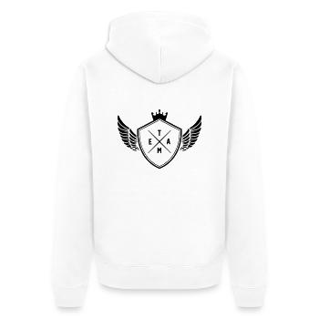 Coat of Arms Team - Unisex Premium Organic Zip Hoodie - white - Back - Thijin (182cm)
