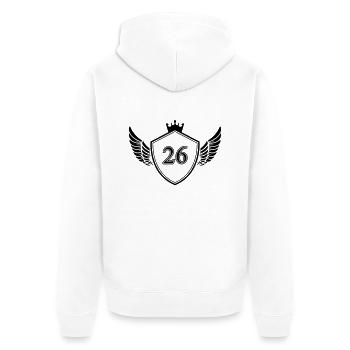 Armoiries 26 - Veste à capuche bio Premium Unisexe - blanc - Dos - Thijin (182cm)
