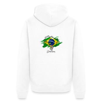 J’adore le Brésil - Veste à capuche bio Premium Unisexe - blanc - Dos - Thijin (182cm)