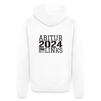 Abi Abitur Sprüche - Unisex Premium Bio Zip Hoodie - Weiß - Hinten - Thijin (182cm)