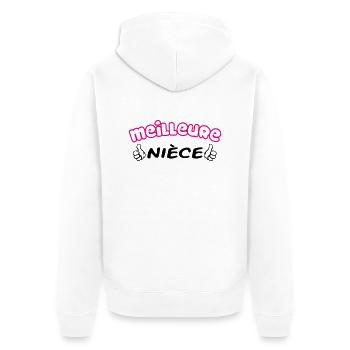 Meilleure Nièce - Veste à capuche bio Premium Unisexe - blanc - Dos - Thijin (182cm)