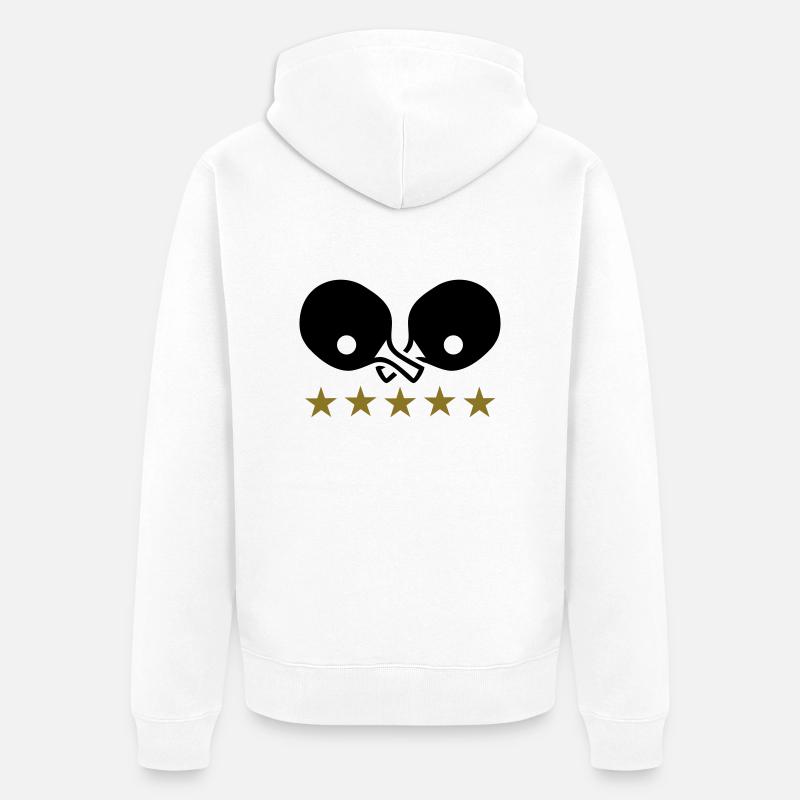tennis de table - Veste à capuche bio Premium Unisexe - blanc