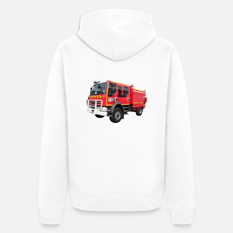 Pompier CCR - Veste à capuche bio Premium Unisexe - blanc