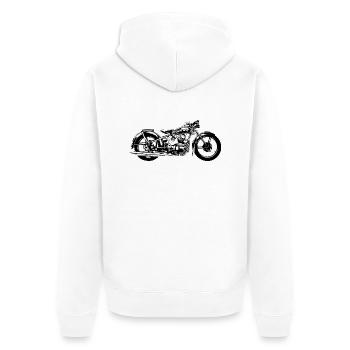 Touren AWO 1Sitzer - Unisex Premium Bio Zip Hoodie - Weiß - Hinten - Thijin (182cm)
