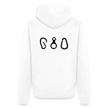 Climbing - Unisex Premium Organic Zip Hoodie - white - Back - Thijin (182cm)
