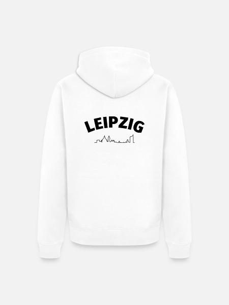 Leipzig - Unisex Premium Bio Zip Hoodie - Weiß