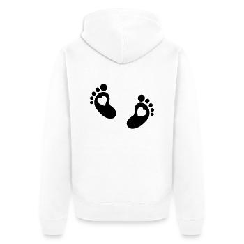 Bébé pieds - Veste à capuche bio Premium Unisexe - blanc - Dos - Thijin (182cm)