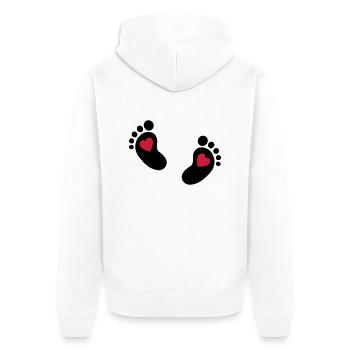 Bébé pieds - Veste à capuche bio Premium Unisexe - blanc - Dos - Thijin (182cm)