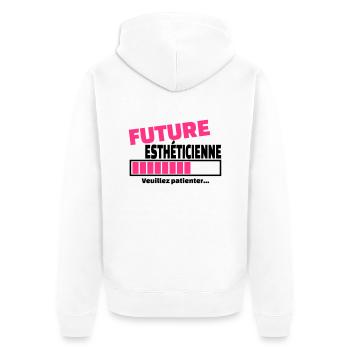 future esthéticienne - Veste à capuche bio Premium Unisexe - blanc - Dos - Thijin (182cm)