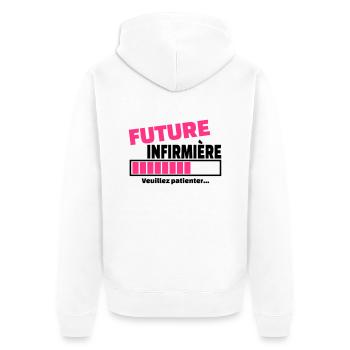 future infirmière - Veste à capuche bio Premium Unisexe - blanc - Dos - Thijin (182cm)