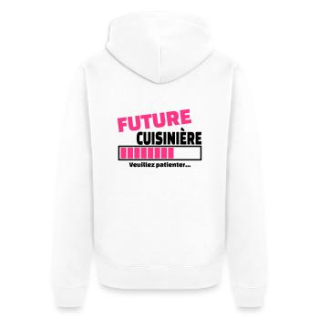 future cuisinière - Veste à capuche bio Premium Unisexe - blanc - Dos - Thijin (182cm)