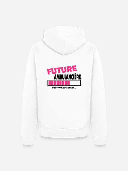 future ambulancière - Veste à capuche bio Premium Unisexe - blanc