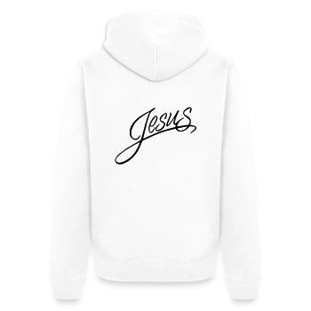 Jésus - Veste à capuche bio Premium Unisexe - blanc - Dos - Thijin (182cm)