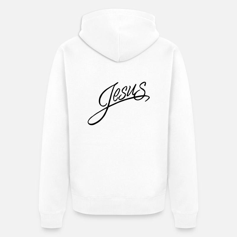 Jésus - Veste à capuche bio Premium Unisexe - blanc