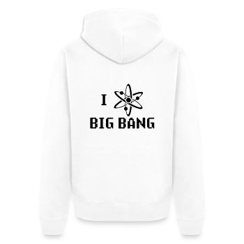 I heart big bang - Veste à capuche bio Premium Unisexe - blanc - Dos - Thijin (182cm)