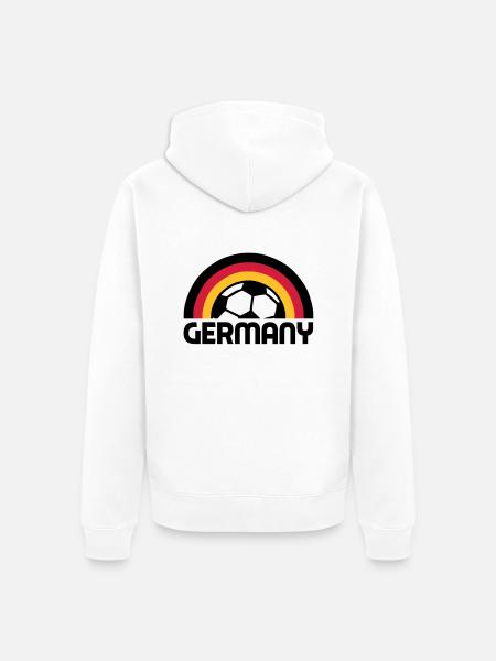 german rainbow soccer - Unisex Premium Organic Zip Hoodie - white