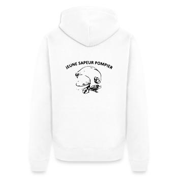 jeune sapeur pompier - Veste à capuche bio Premium Unisexe - blanc - Dos - Thijin (182cm)
