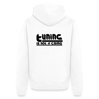 Tuning is not a crime - Unisex Premium Bio Zip Hoodie - Weiß - Hinten - Thijin (182cm)