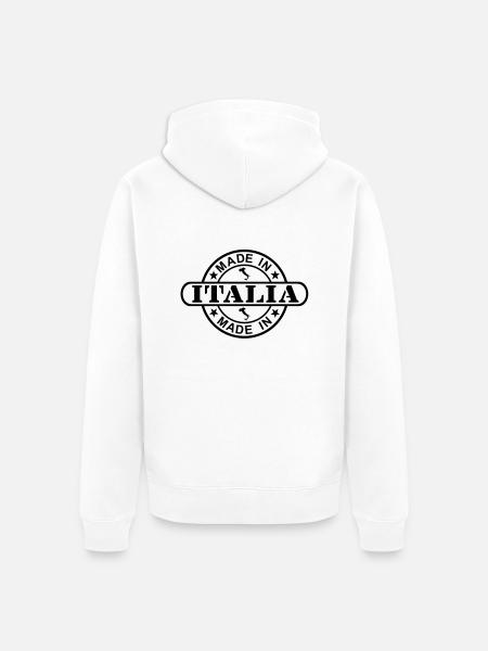 Made in Italia - Veste à capuche bio Premium Unisexe - blanc