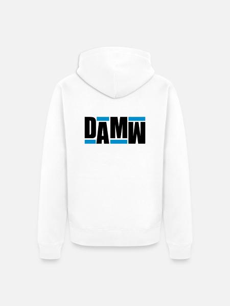 DAMW Retro - Unisex Premium Bio Zip Hoodie - Weiß