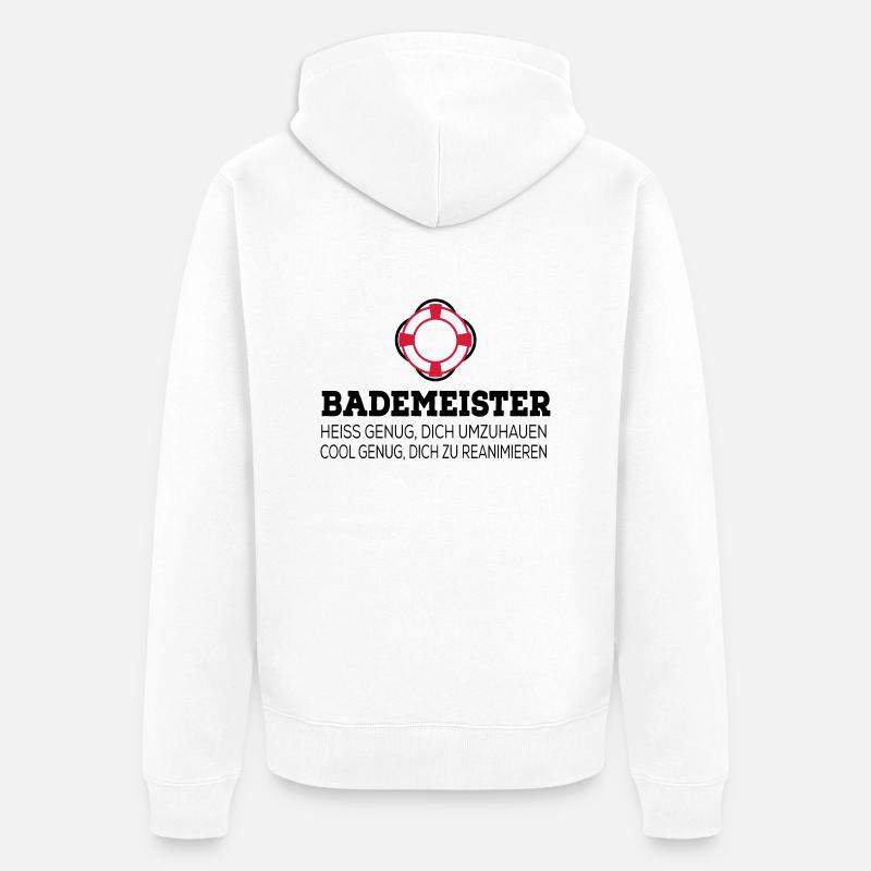 Maître-nageur - Veste à capuche bio Premium Unisexe - blanc