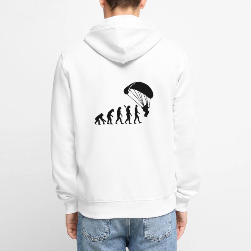 Évolution Parachutisme Veste à capuche bio Premium Unisexe