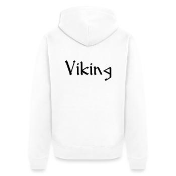 Viking - Unisex Premium Bio Zip Hoodie - Weiß - Hinten - Thijin (182cm)