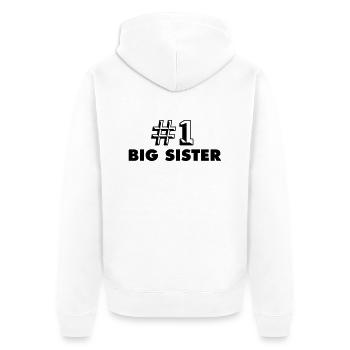 number one big sister - Veste à capuche bio Premium Unisexe - blanc - Dos - Thijin (182cm)