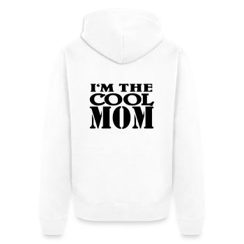 I'm the cool Mom - Unisex Premium Organic Zip Hoodie - white - Back - Thijin (182cm)