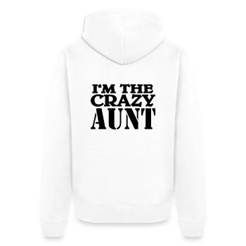 I'm the crazy Aunt - Unisex Premium Bio Zip Hoodie - Weiß - Hinten - Thijin (182cm)