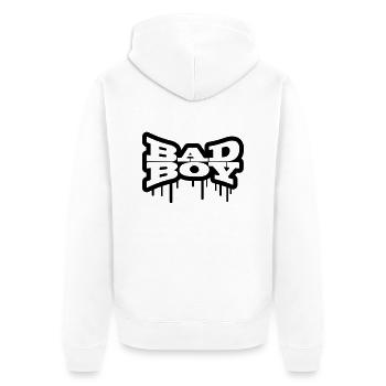 Bathroom graffiti boy bad boy - Unisex Premium Organic Zip Hoodie - white - Back - Thijin (182cm)