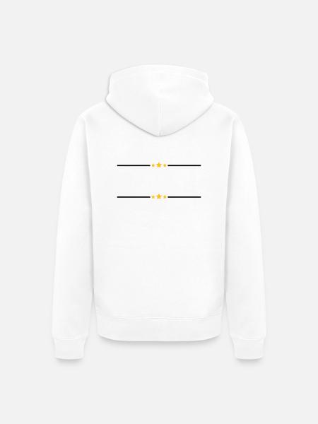 2 star lines - Unisex Premium Organic Zip Hoodie - white