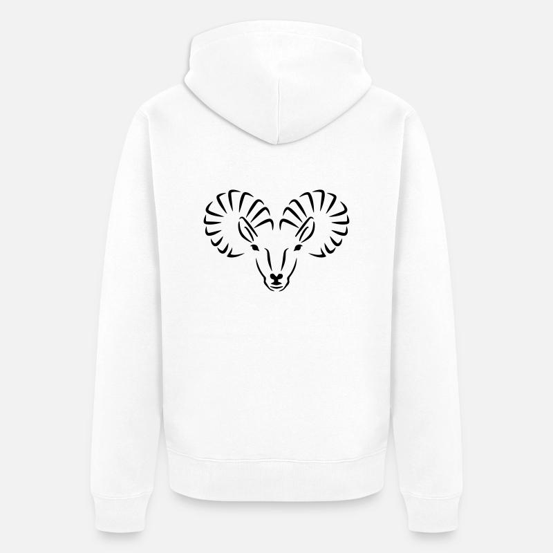 Bouquetin - Veste à capuche bio Premium Unisexe - blanc