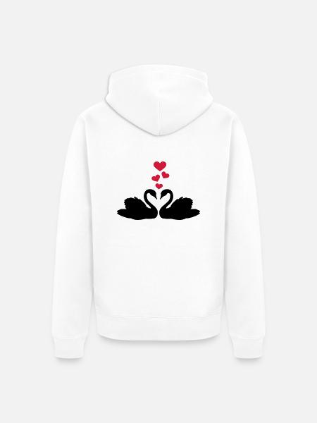 Cygne - Veste à capuche bio Premium Unisexe - blanc