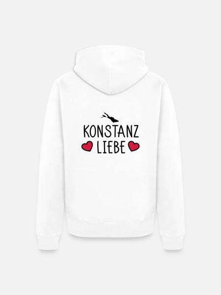 Konstanz Liebe - Unisex Premium Bio Zip Hoodie - Weiß