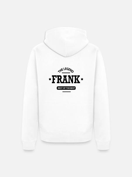 frank - Unisex Premium Bio Zip Hoodie - Weiß