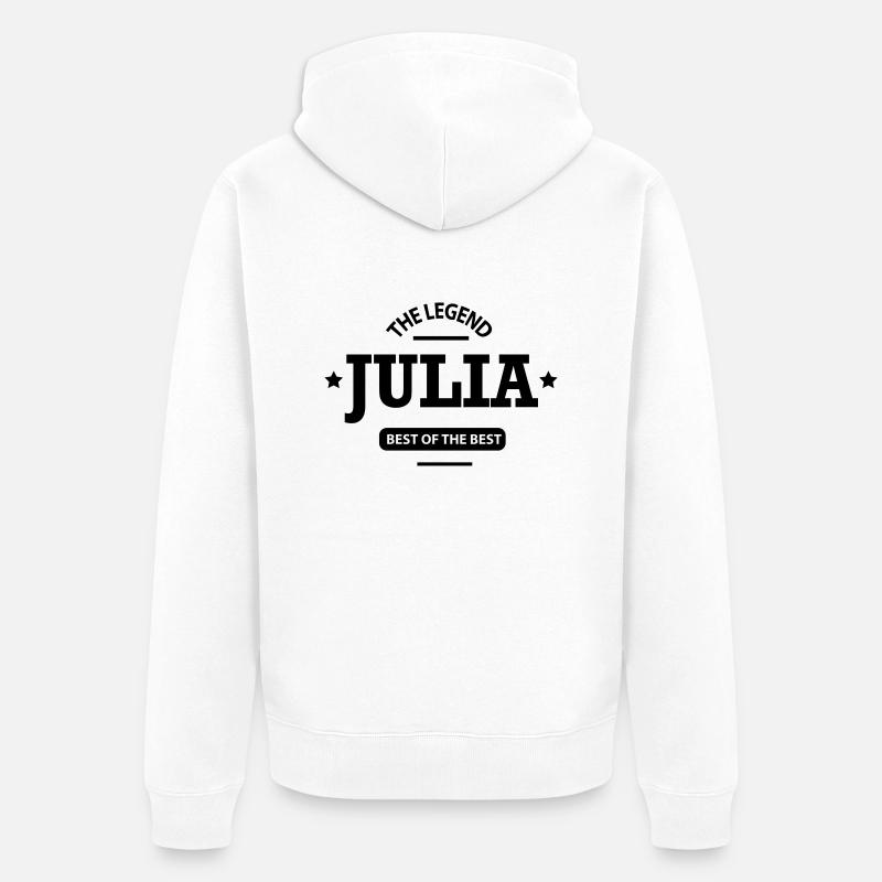 julia - Unisex Premium Bio Zip Hoodie - Weiß