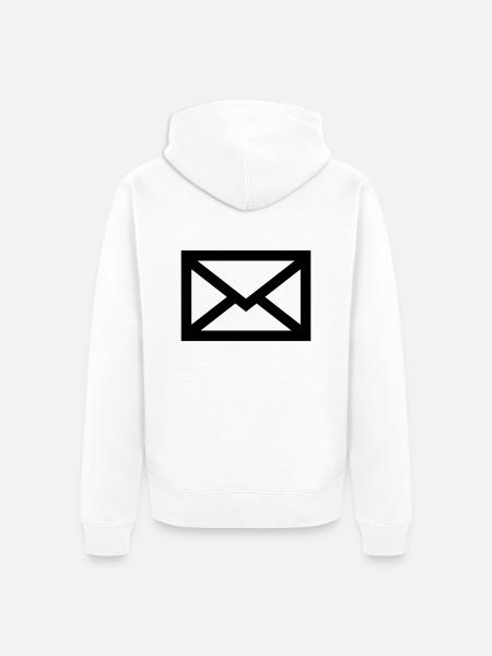 Mail envelope - Unisex Premium Organic Zip Hoodie - white
